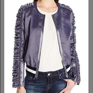 William Rast Lavender Grey Satiny Jacket